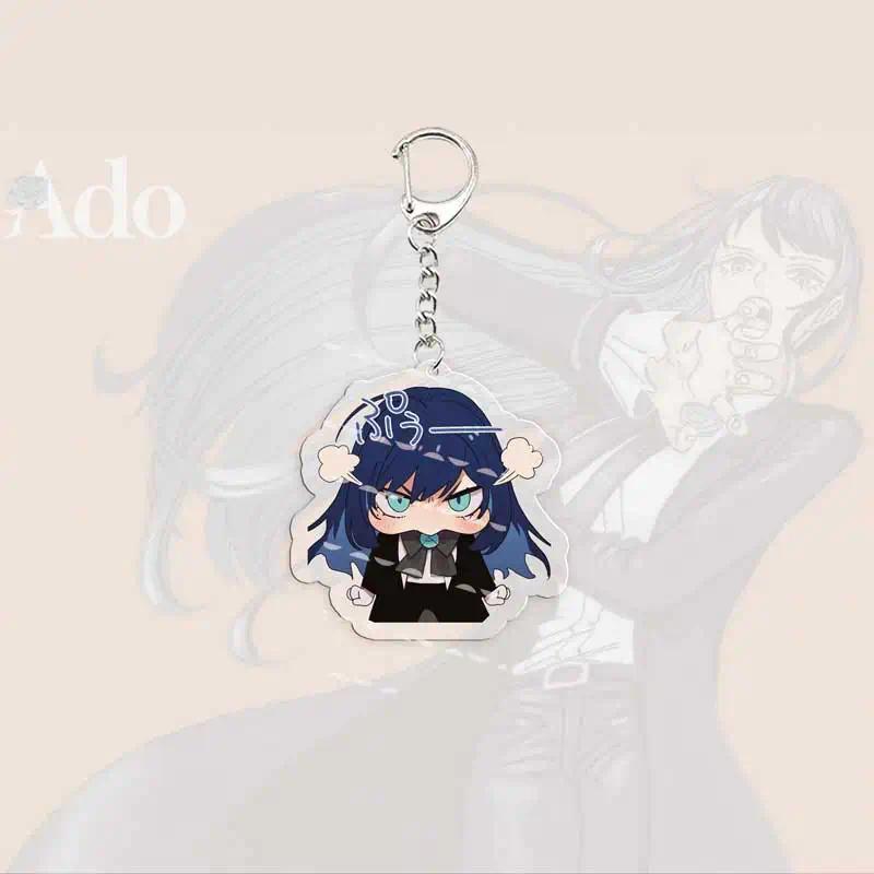 Japanese singer Ado Keychain for Accessories Bag Acrylic Ado Pendant Key Chain KeyRing Pendant Chain