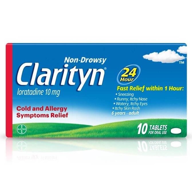 Obat Pilek Alergi Clarityn Isi 10 Tablet Tanpa Kantuk