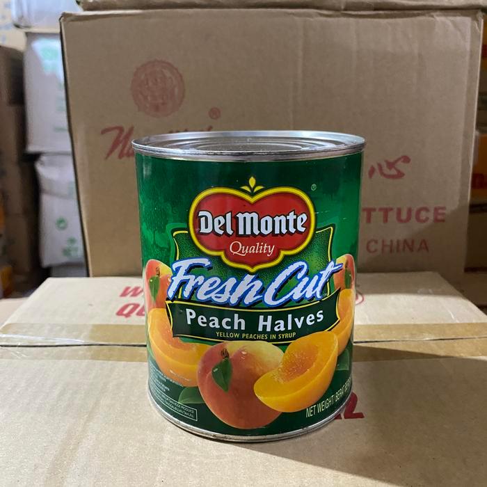 Delmonte Peach Halves buah dalam kaleng 825 gr