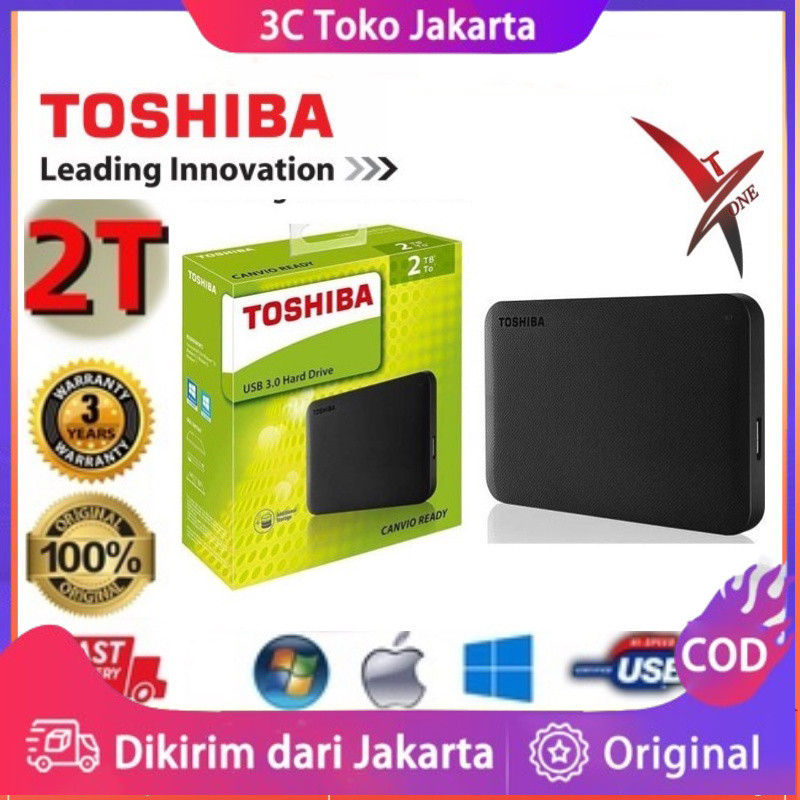 Hardisk Eksternal Toshiba 2TB USB 3.0 HDD External Portable Hardisk External Original