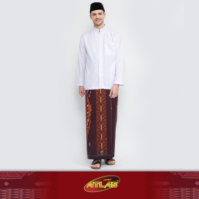 Sarung ATLAS Idaman 555 Kembang Motif BHS A5 JLE Merah Hati - Merah