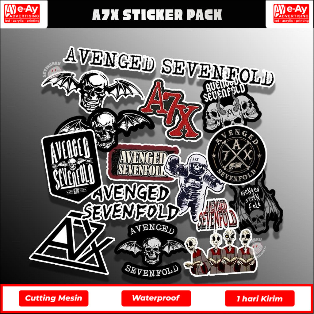 15pcs AVENGED SEVENFOLD / A7X Sticker Pack | stiker band a7x aesthetic - eayadvertising