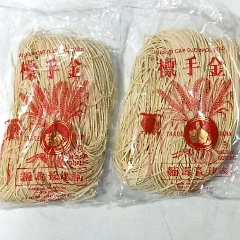 Miesua Cap Djempol Mas 500 gram - Misoa Hokkian Jempol Kuah Dan Goreng 450gr, Mie Tradisional Halus 