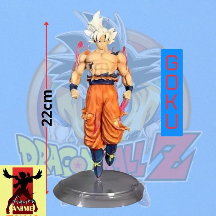 Action figure Dragon ball goku rambut putih tinggi 24 cm - Goku ui rambut putih