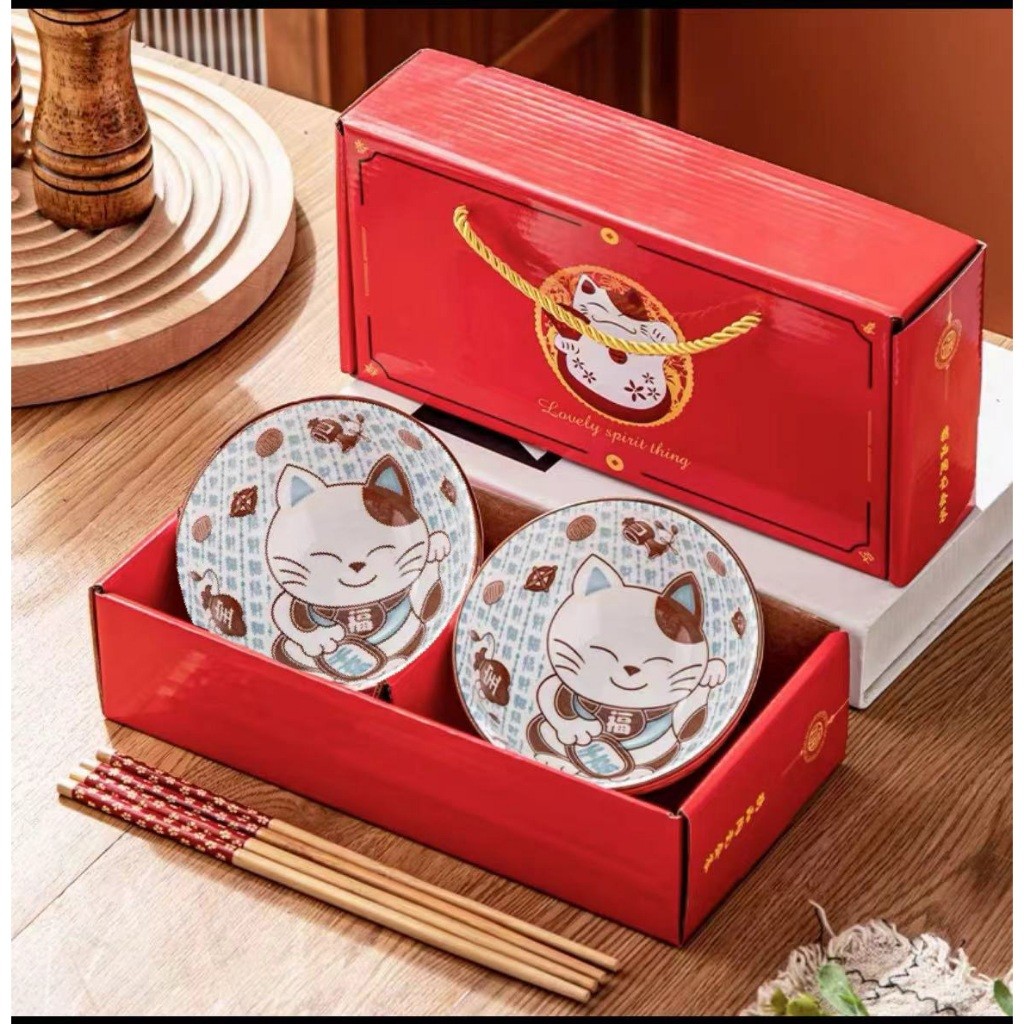Mangkok set premium/Mangkok set keramik Souveni/Mangkok set premium peralatan makan porselen/Souveni