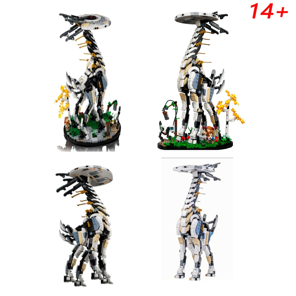

2025 In-stock Horizon Monster Giraffe Long Necked Beast Building Blocks Set Creature 76989 Bricks cute Toys For Children