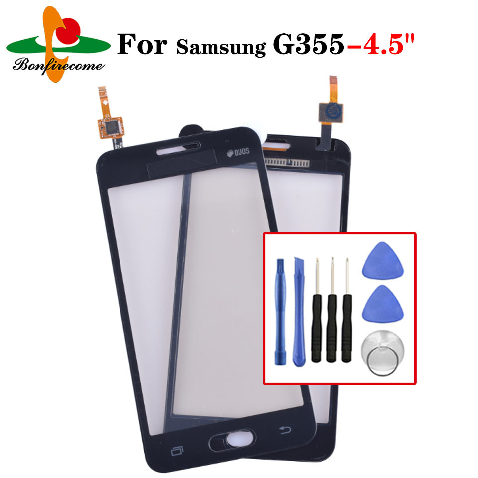 For Samsung Galaxy DUOS Core 2 II SM-G355H G355H G355 G355M Tou  Screen gitizer Lens LCD Outer Glass