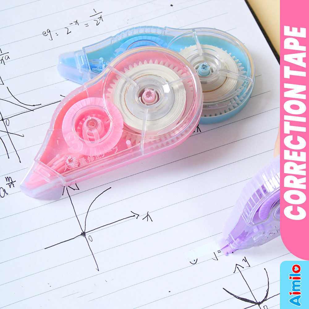 

Aimilo - Correction Tape Roll 12m Tip Ex Pita Koreksi Lebar 5mm Tipe X Kertas Untuk Sekolah Kuliah