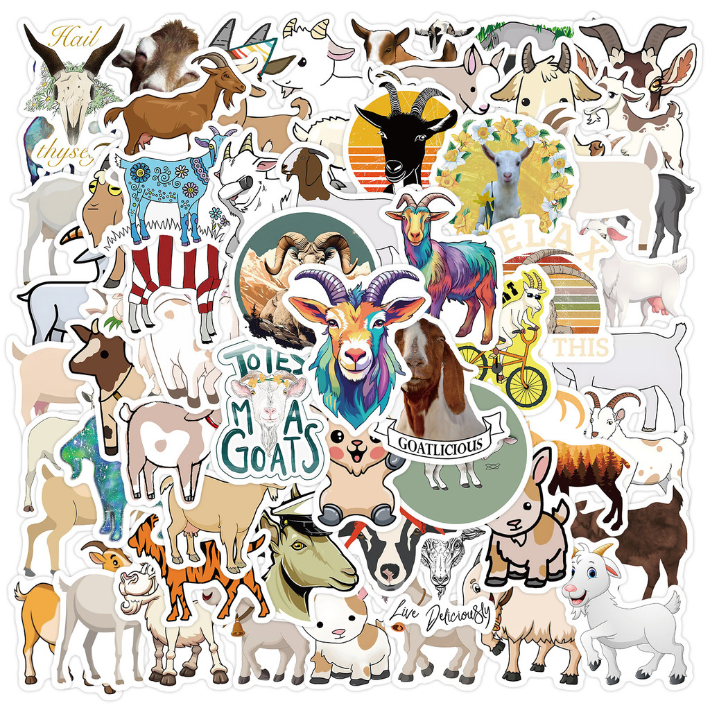 

60Pcs Goat Critters Stickers For Suitcase Skateboard Laptop Luggage Phone Car Styling DIY Decal Pegatinas