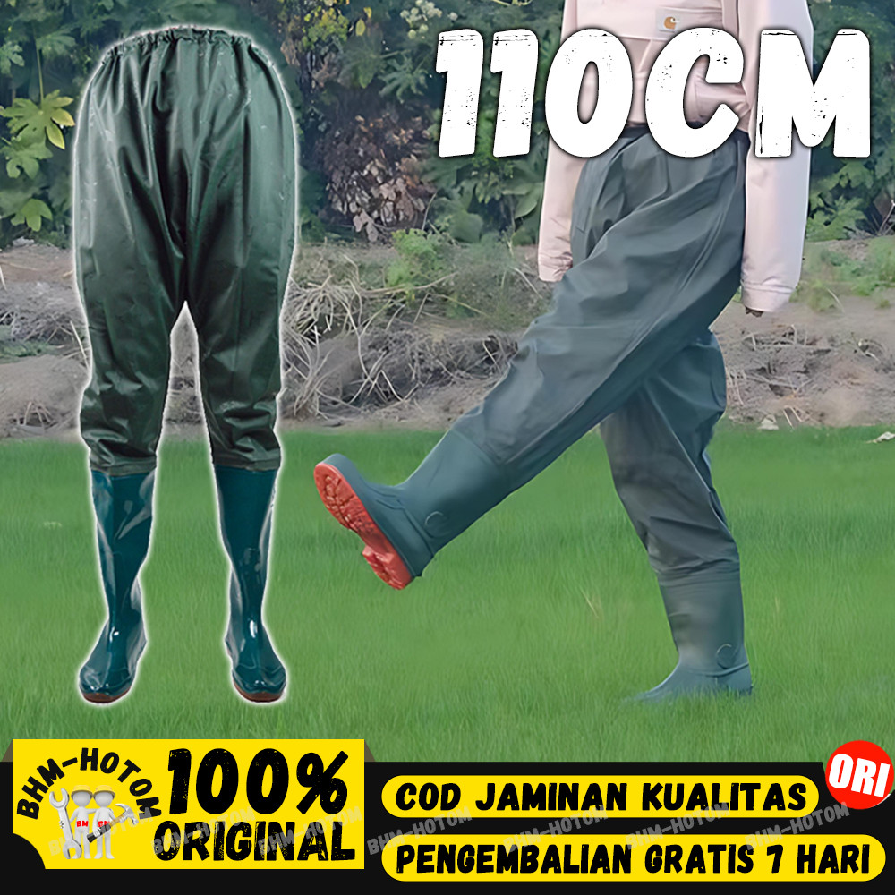 Sepatu Wader Pancing Celana Wader Satu Potong 110CM Celana Wader Mancing Celana Pancing Waterproof C