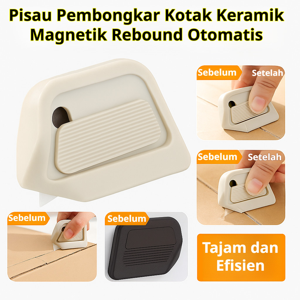 

⚡COD+Pengiriman 24 jam⚡Pisau Keramik Otomatis Retraksi/Pisau Serbaguna Anti Karat untuk Alat Tulis/Pisau Portabel yang Aman di Tangan