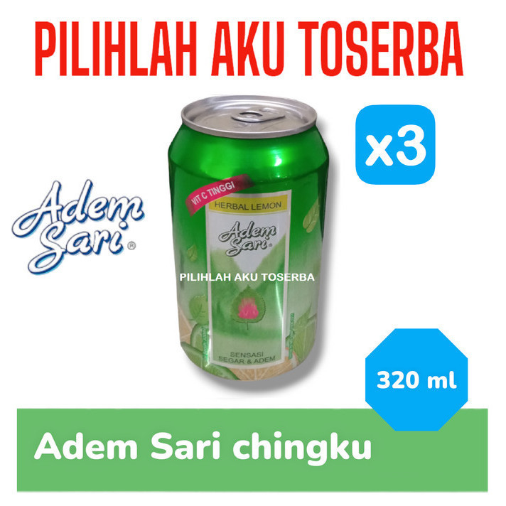 

ADEM SARI CHINGKU Rasa LEMON HERBAL KALENG 320 ml - ( HARGA 3 Kaleng )