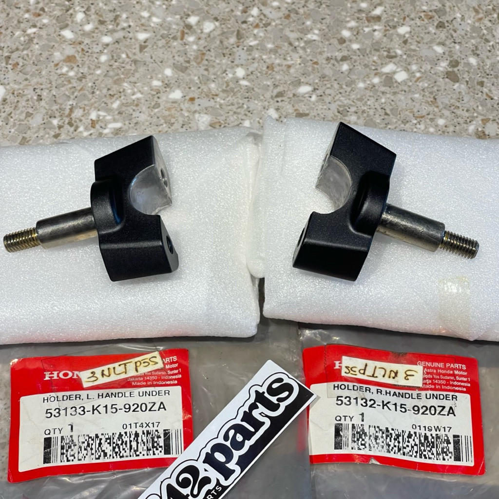 RAISER DUDUKAN STANG STIR CB150R CB 150 R LED V2 V3 SET KANAN KIRI ORIGINAL AHM 53132 53133 K15 920Z