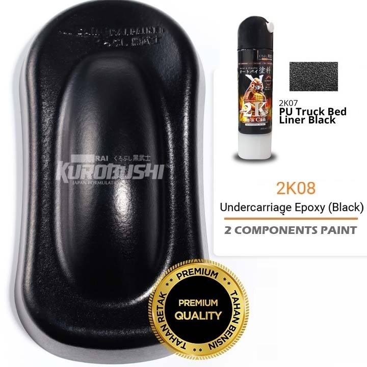 2K08 UNDERCARRIAGE EPOXY (BLACK) SAMURAI PAINT 400ml Pilok Pilox Cat Semprot Anti Karat Samurai Pain
