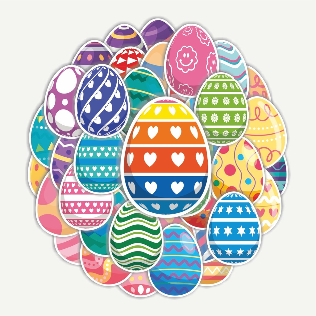

Sticker Pack Stike Colorful Easter Eggs [Telur Paskah Berwarna-warni] | Sticker TUMBLR | Stiker LAPTOP KOPER HELM