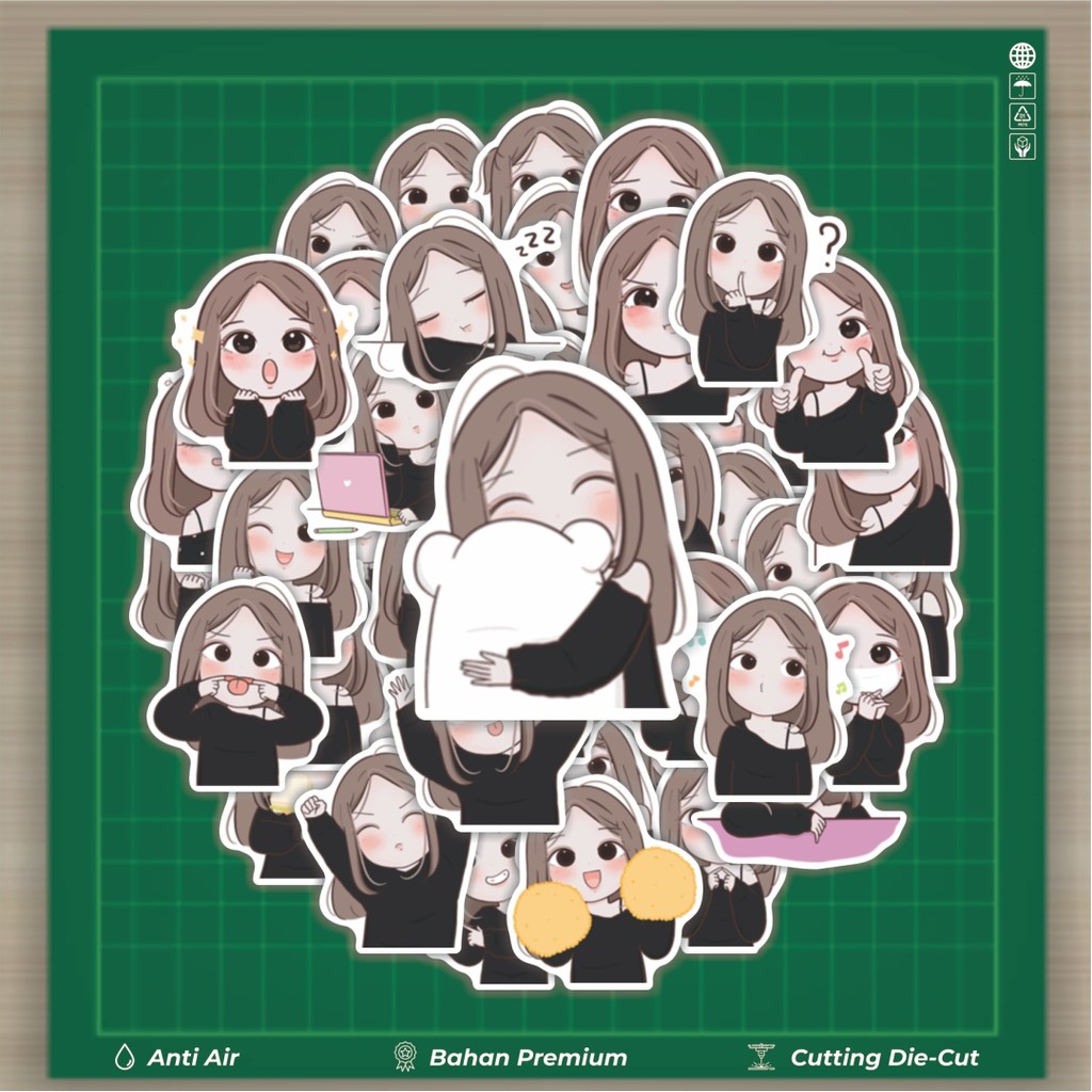 

HOT 50 PCS STIKER Stiker Line Karakter Dek Aoun Stiker Fashion Cars Decal Dingin Kartu Album Custom Vinyl Anti Air- Sticker Aesthetic Buku Journal Koper Casing HP Tablet Laptop Helm Motor Botol Minum