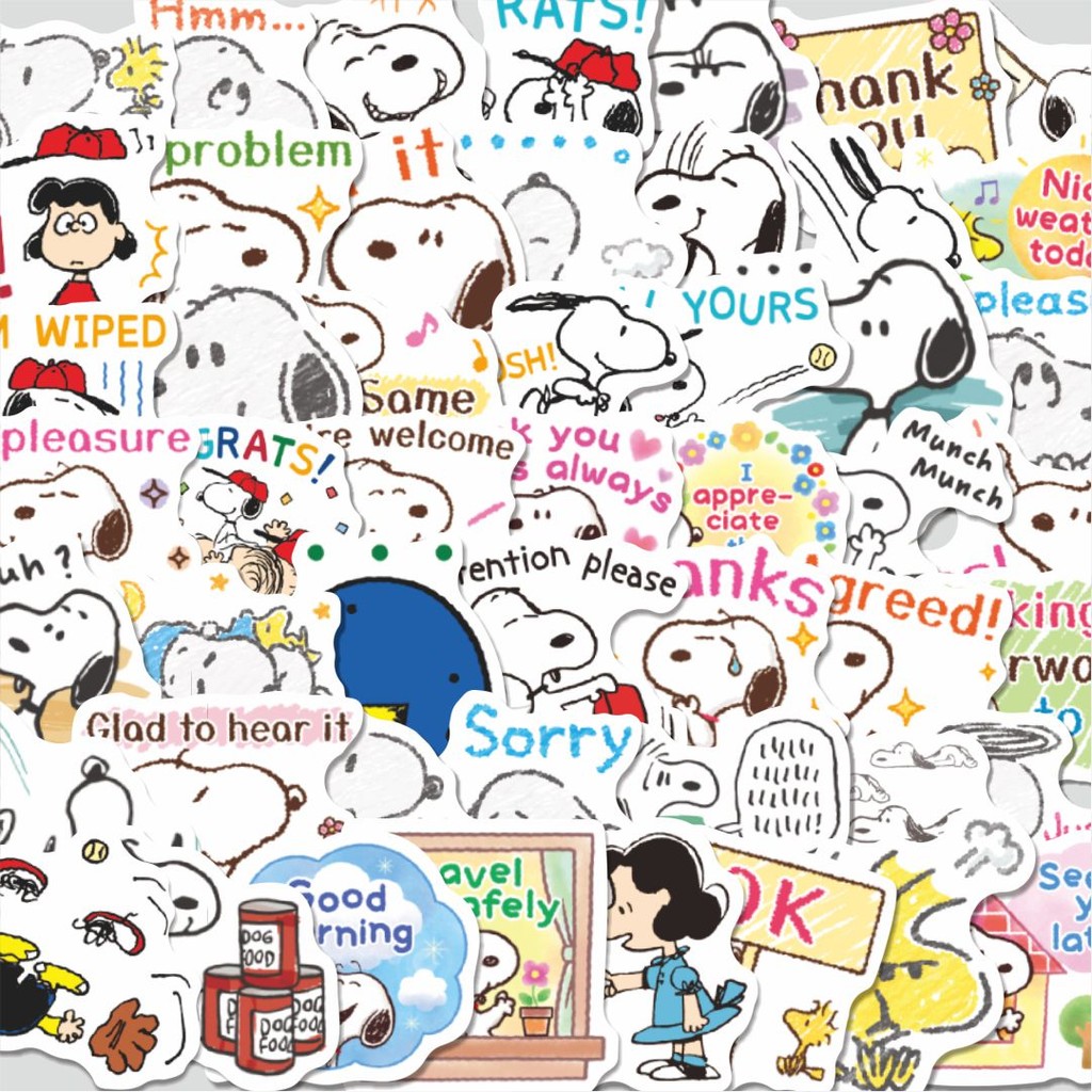 

Stiker Cutting Pack Stiker Kartun Snoopy V12 Isi 100Pcs Series Aesthetic Lucu Keren Untuk Koper Bahan Vynil