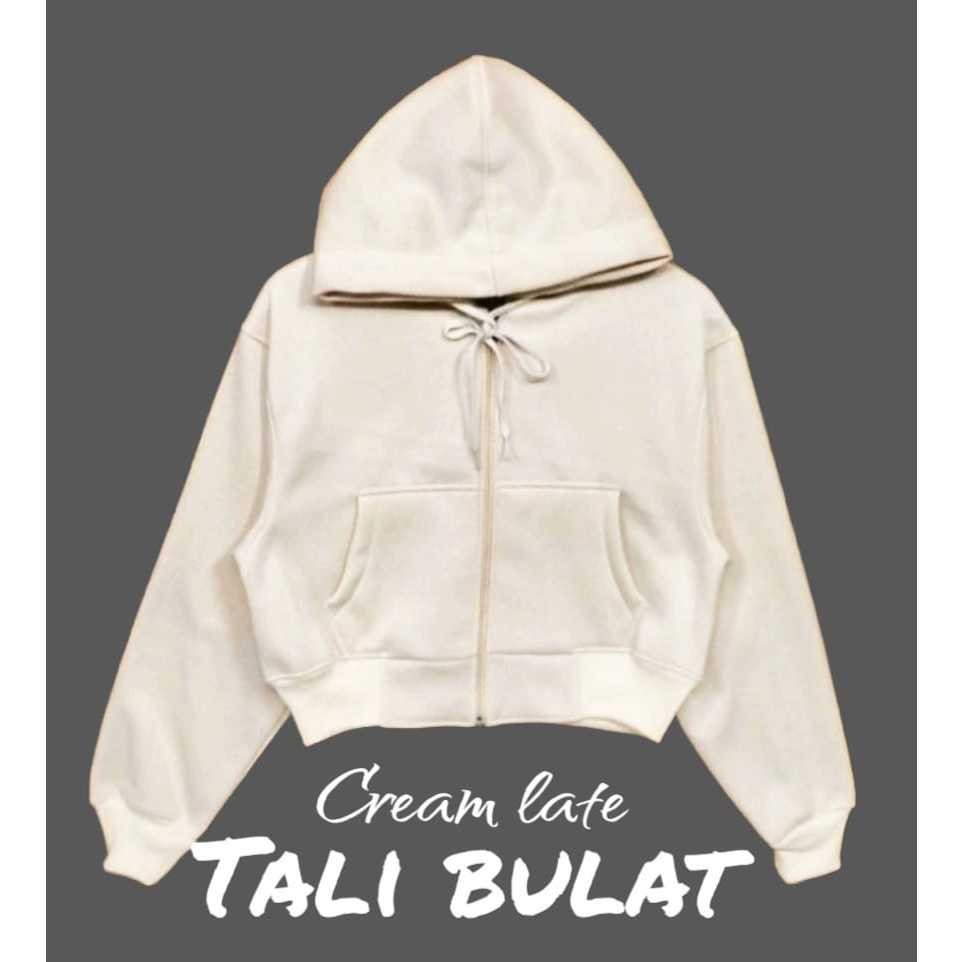 TERMURAH aasaaj4k3t Zipper Crop Basic Polos Stuff Original Wanita Sweater Wanita Oversize Crop Zip B