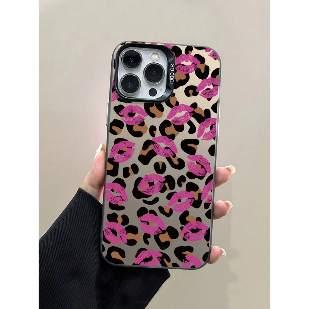 Casing Vivo Motif leopard dan bekas lipstik untuk Y02T Y15S Y15A Y16 Y02S Y11 12 15 Y17S Y20s Y12s Y