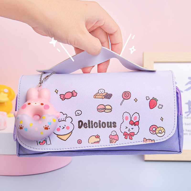 

Tempat pensil Tas multifungsi dekompresi lucu besar unik 3D cute waterproof Untuk sekolah kantor pelajar Large capacity Kotak pensil anak Handle design