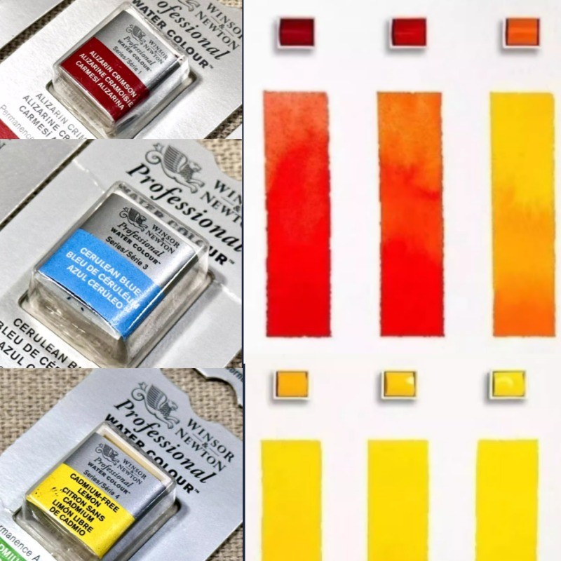 

Windsor Newton Solid Watercolor Half-Square Monochrome Pigment Artist Art Supplies Hand-drawn Illustration Creation Pigment