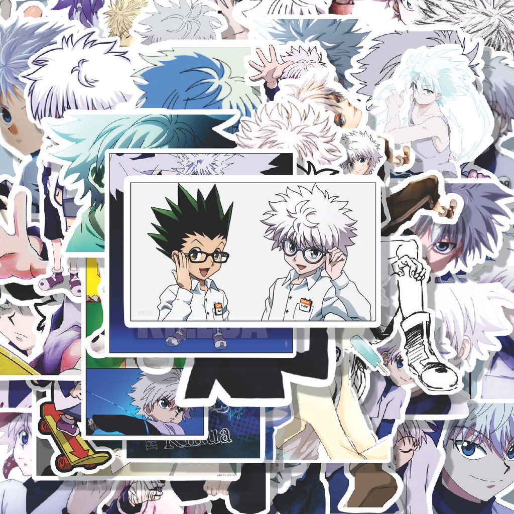

100PCS Lucu Stiker Anime Killlua (Hunter x Hunter) Stiker Aesthetic Stiker Anti Air Stikers Berperekat Waterproof sticker decal buat Motor Helm Buku Journal Koper Casing HP Laptop Botol Minum Hadiah anak