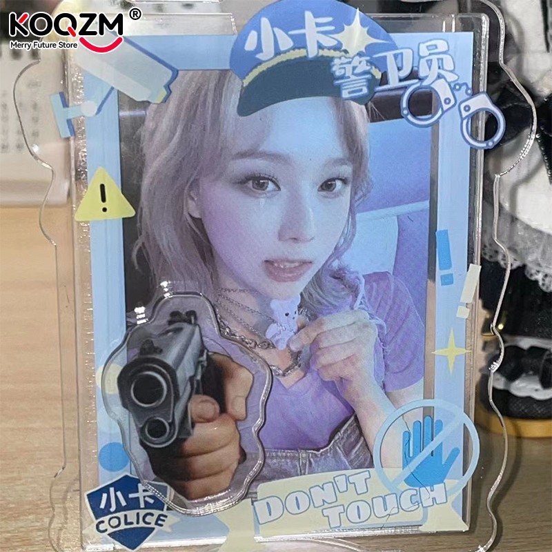 3 Inch Kpop Photo Frame Stand Acrylic Photocard Holder Photo Sleeve Protective Case Student ID Card 