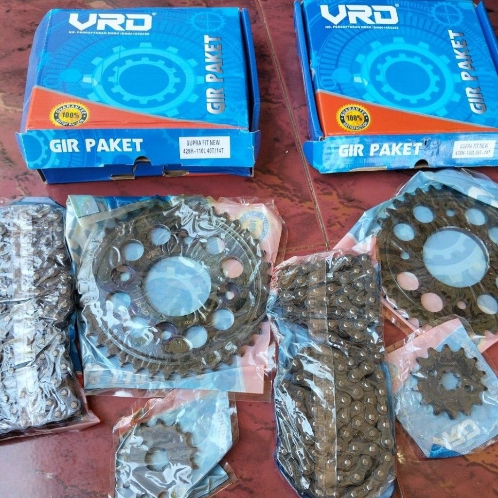 GEAR SET GIR SET GER SET FIT NEW/KTL KARISMA/KPH SUPRA X 125 REVO ABSOLUTE KWB / GEAR SET + RANTAI 2