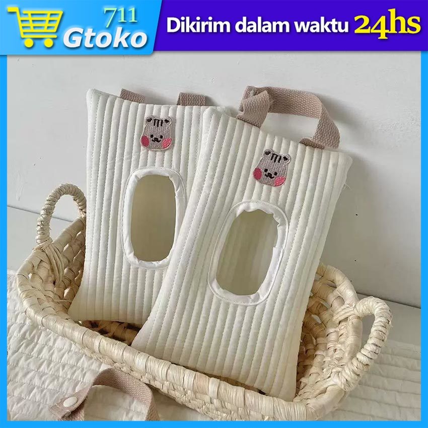 Tissue Holder Tempat Tissue Basah Bayi Anak Motif Kartun Lucu Tas Kain Tissue Basah Bisa Gantung Str