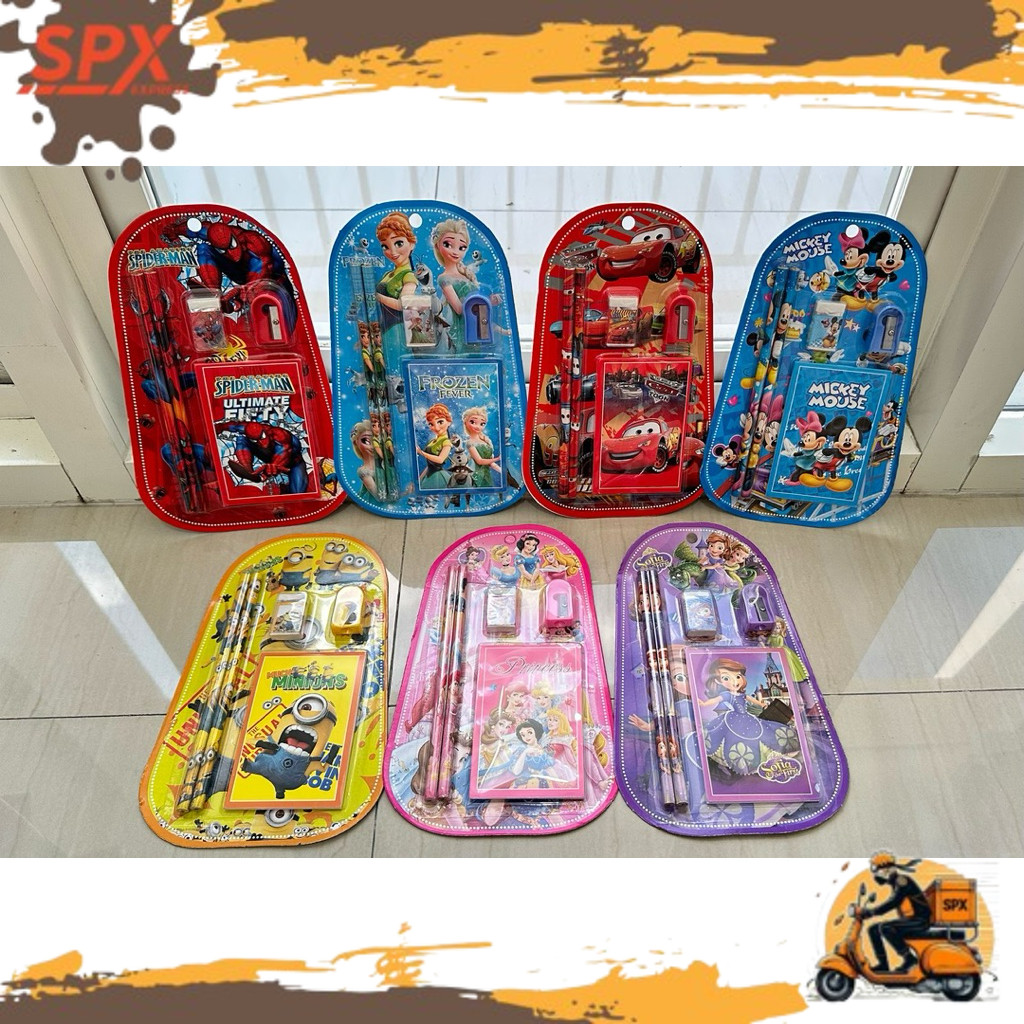 

TRENDING 8829 Stationery Set Anak Karakter Lucu 5 in 1 | Pensil, Buku Catatan, Rautan, Penghapus, Souvenir Kado Sekolah 8829 EVN