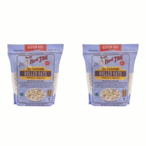

PROMO! Bundling 2pcs Bob's Red Mill Gluten Free Old Fashioned Rolled Oats Whole Grain 907 g - Exp Mei 25