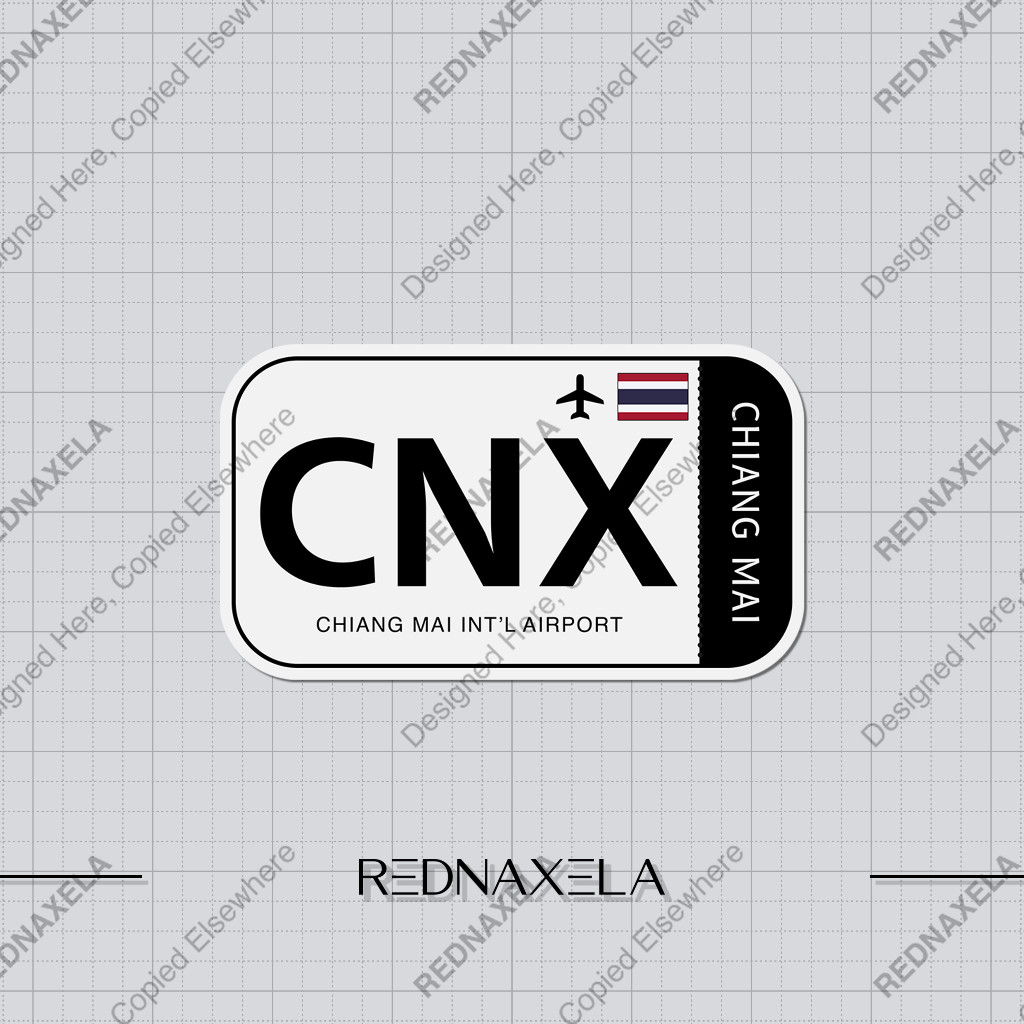 

Stiker Vinyl Chiang Mai International Airport Airport Code CNX Sign Sticker