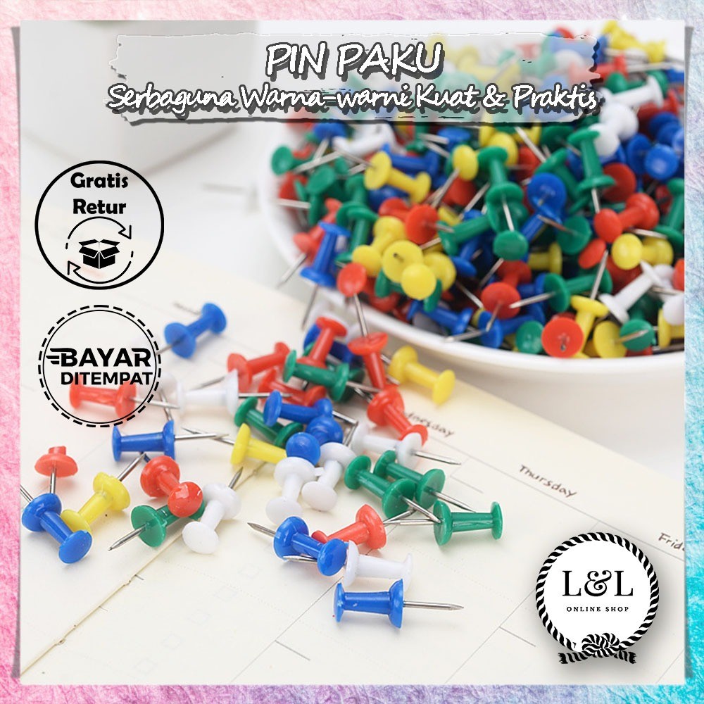

Pin Paku Warna-warni Kuat Dan Praktis Mudah Digunakan Pin Paku Multicolor Serbaguna Tahan Lama Set Pin Paku