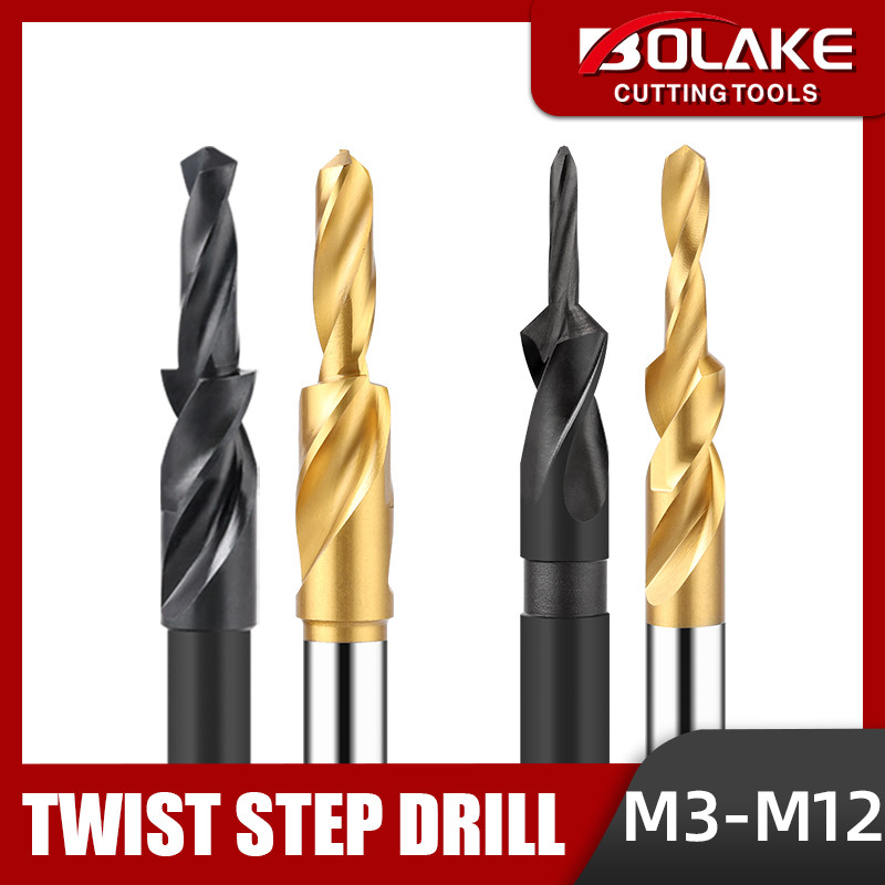 

Counterbore Twist Step Drill Dual Cutting Bit HSS for Metal 90 180 Degree M3 M4 M5 M6 M8 M10 M12 Cone Drilling Tool 1PCS