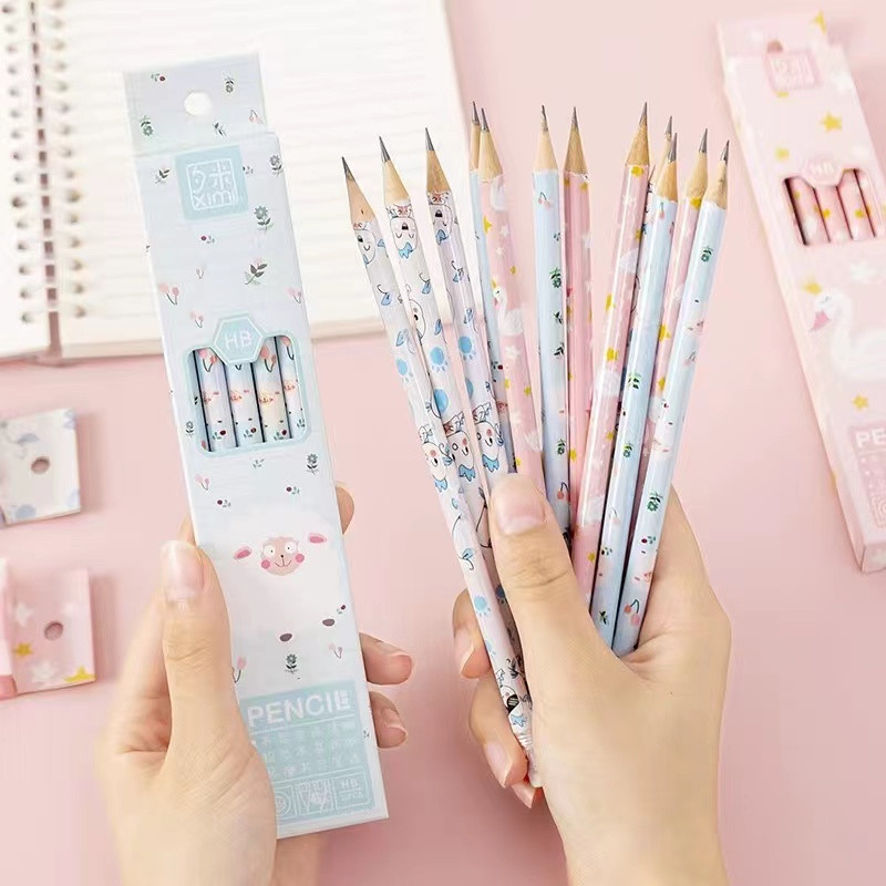 

TERLARIS 10PCS Pensil Motif Kartun Lucu Pensil Murah