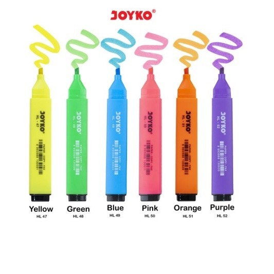 

BPP Joyko Highlighter Penanda Berwarna Kertas Hl 47-52