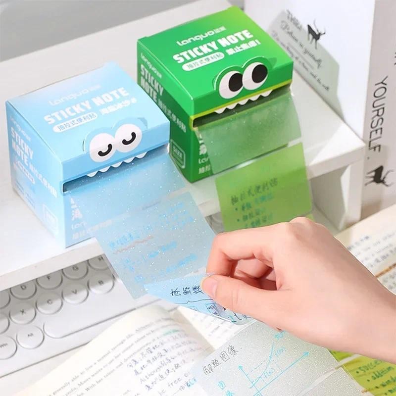 

Pearlescent Mr. Paper 6 Style 105 Sheets Roll Transparent Color Pullout Sticky Notes Smooth Writing Student Stationery Organizer