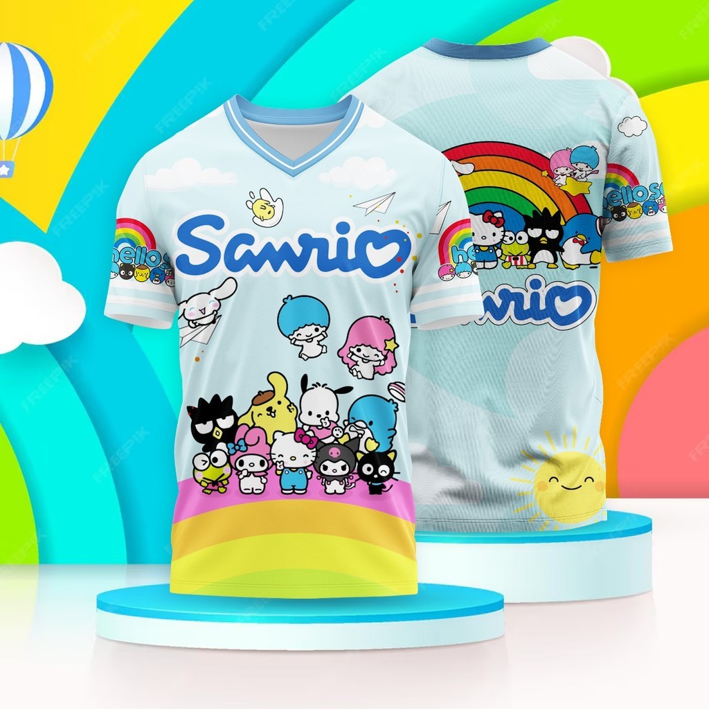BAJU JERSEY ANAK LAKI LAKI DAN PEREMPUAN MOTIF ANIME SANRIO / BAJU OLAHRAGA UNISEX KEREN COSPLAY LEN