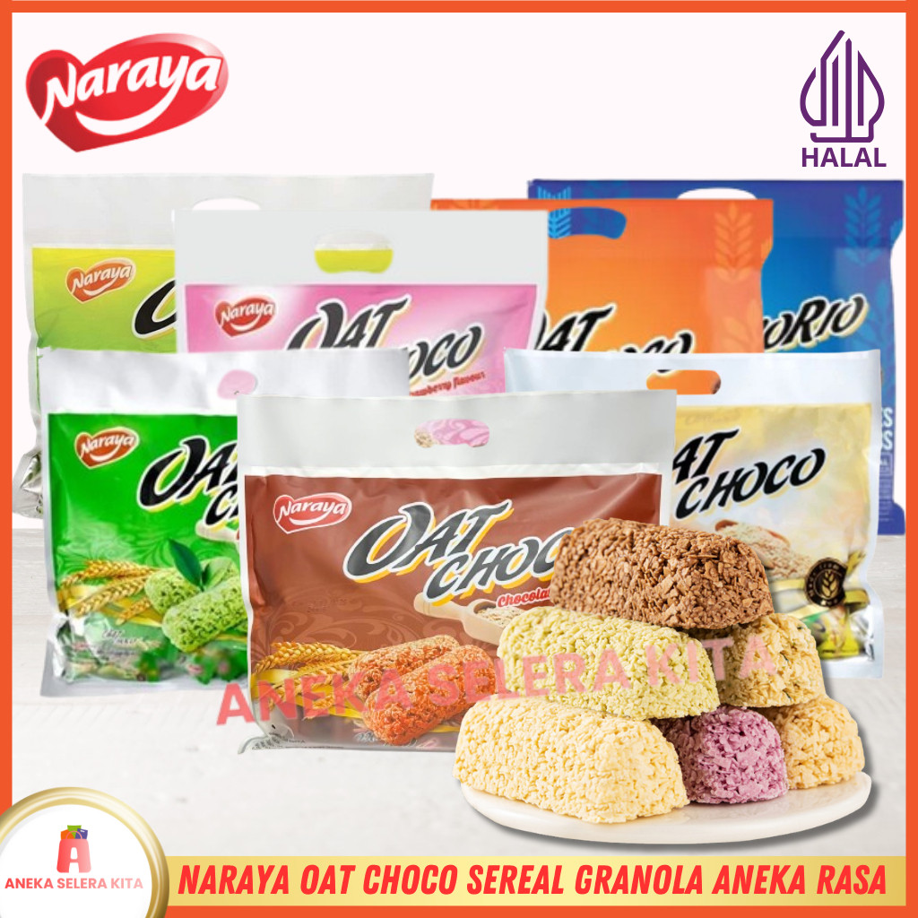 

Naraya Oat Choco Seral Granola Oat Rasa Original Chocolate Dan Aneka Rasa Halal 380gr & 400gr