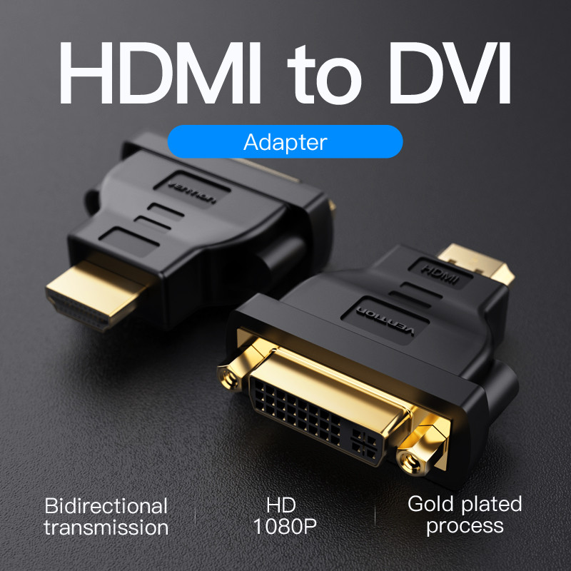 VENTION Gender HDMI Male to DVI 24+5 Female Gold Plate - ECC