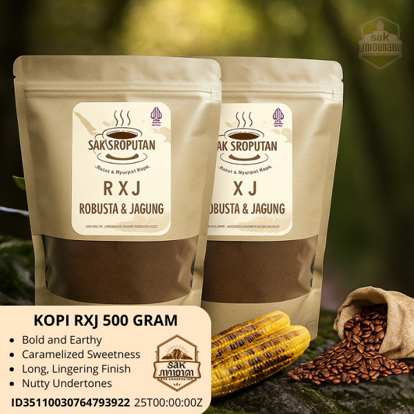 

bubuk kopi RXJ bubuk kopi Robusta dan Jagung 500 Gram gurih nikmat lezat