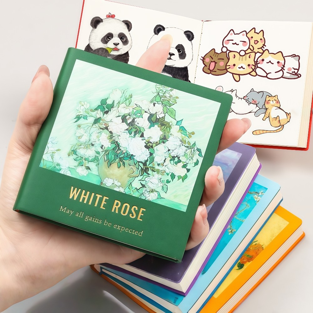 

Buku Catatan Mini Persegi - Desain Lukisan Seni, Cocok untuk Travel Stempel, Koleksi Cap, Catatan Harian, Hadiah Kreatif, Pocket-Size - COD