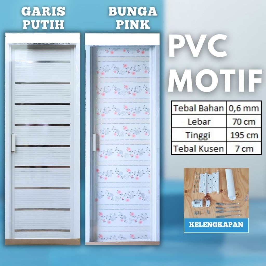 Pintu Pvc Kamar Mandi New Pvc/Neo Pvc/ Pintu Minimalis Motif Premium Pintu Toilet / kamar mandi ukur