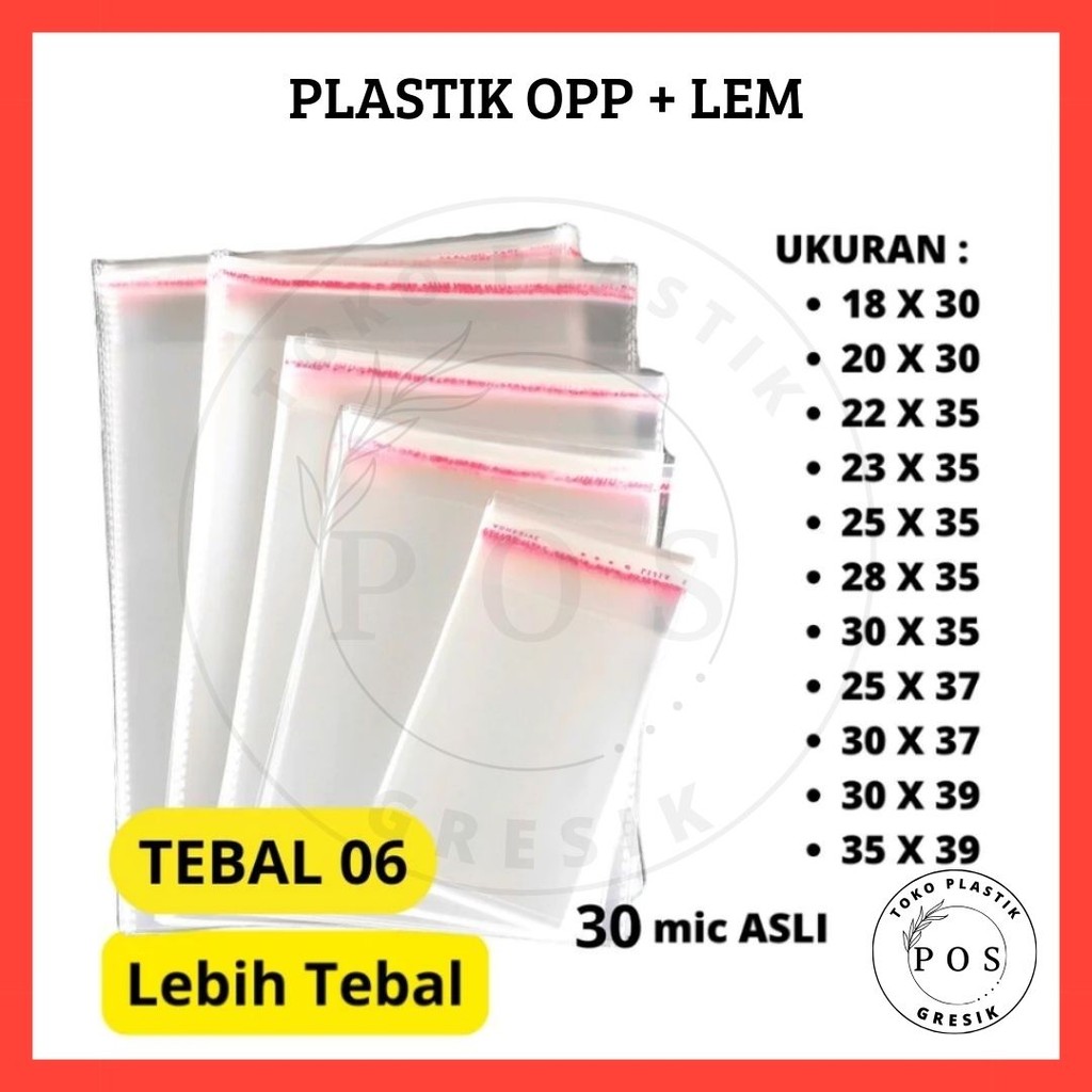 

(06) 25X37/30X37 isi 100-lbr Plastik OPP Kaca Lem Bungkus Baju Kaos Jaket Packing Sandal Kerudung Anak Dewasa Garmen micron kemasan Packing bening Seal Lem Konveksi Jahit