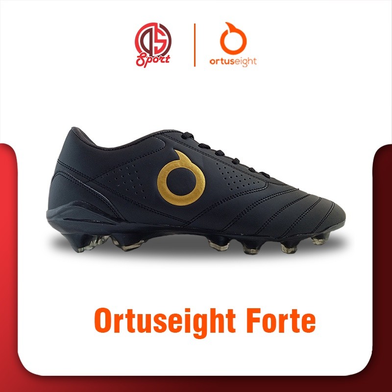 Sepatu Bola Ortus Forte Savage Ortuseight Hitam Gold Komponen Original