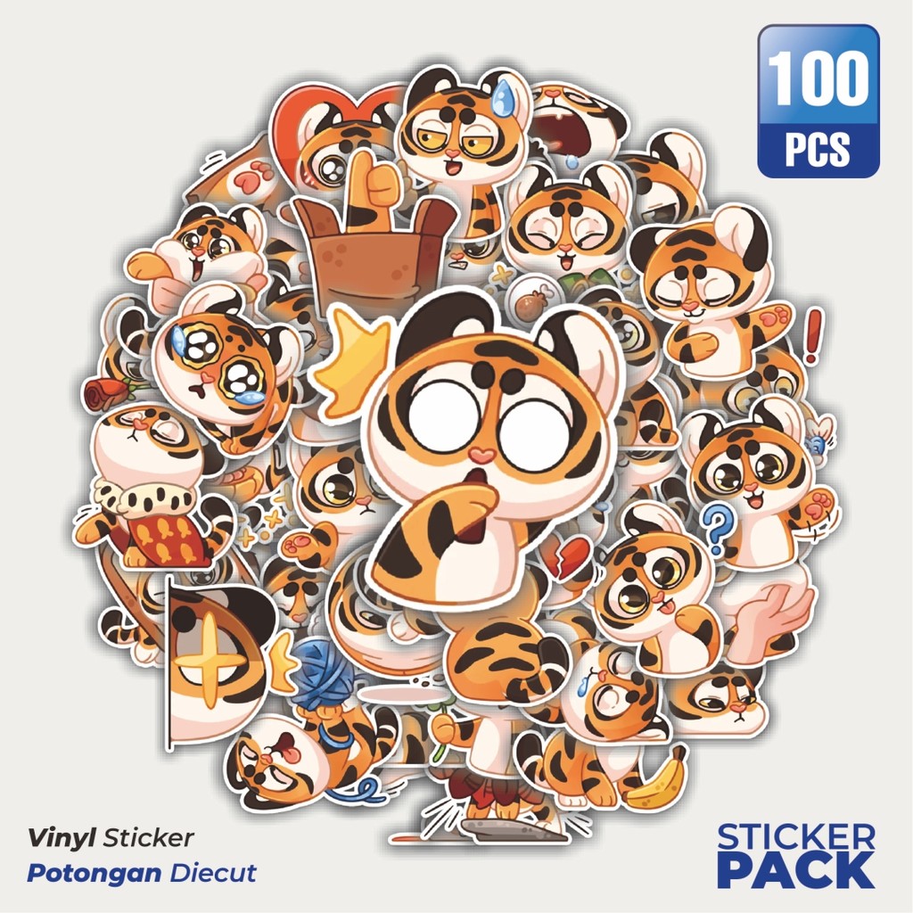 

Stiker Vinyl Stiker Funny Character Jerome The Tiger Waterproof Aesthetic- Untuk Laptop, Motor, dan Helm - Paper Stationery Pack