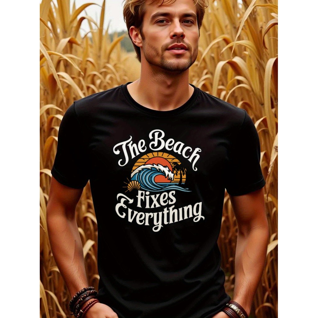 Kaos Pantai Pria | Baju Distro Pantai | Kaos Katun Murah