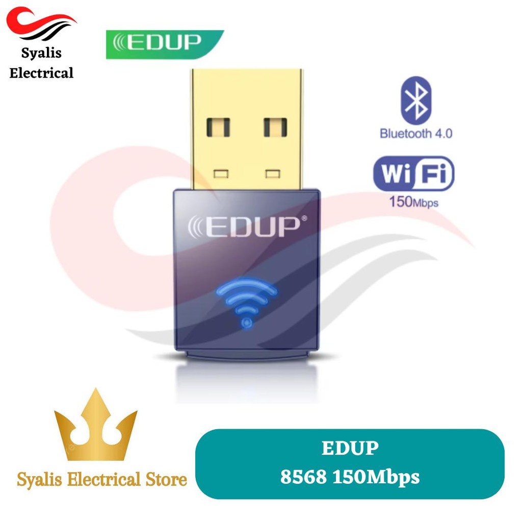 EDUP 8568 150Mbps Mini WiFi Adapter USB 2.0 Bluetooth 4.0 WiFi Wireless Network Card 2.4G Stable Sig