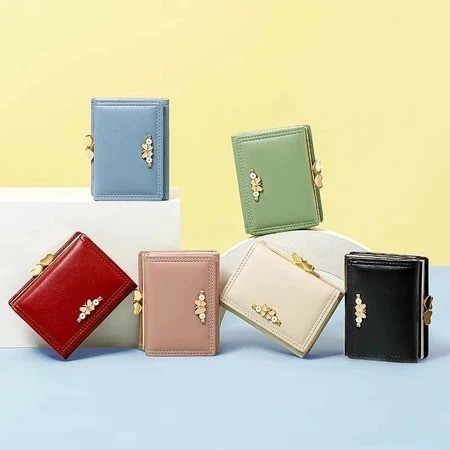 Vbras - DOMPET WANITA LIPAT 890 DOMPET KOIN PEREMPUAN KOREAN STYLE LUCU AESTHETIC DOMPET IMUT IMPOR