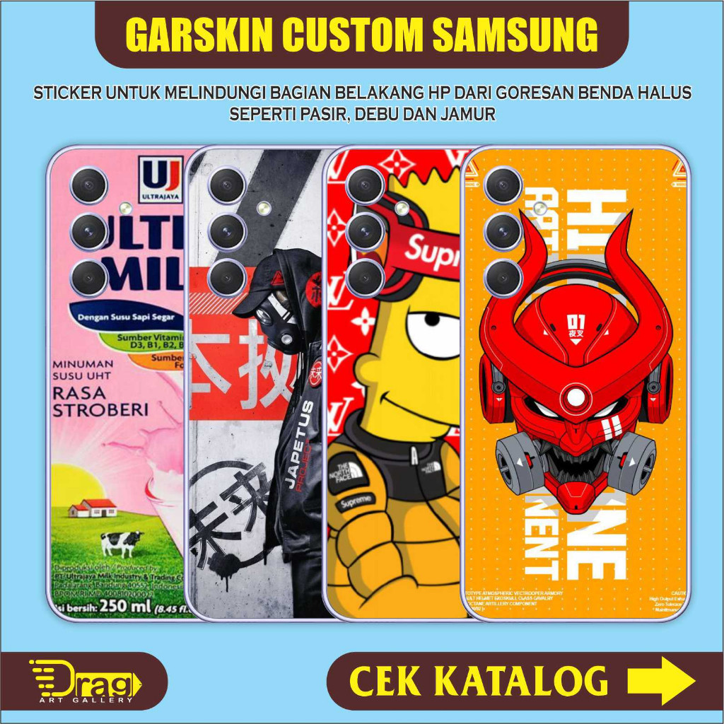[Unomax Garskin] (cod) Garskin/ Anti jamur - Samsung Custom Garskin Sticker A53 A33 A34 A54 A14 A24 